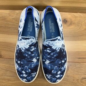 Rothys The Butchers Daughter Womens 10 Limited Edition Shibori Sneakers Blue